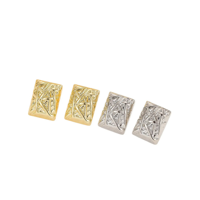 Unisex Square Stud Earrings | Modern Minimalist Wholesale Jewelry null