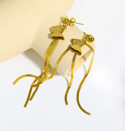 Stainless Steel Butterfly Drop Earrings | Minimalist Nature-Inspired Wholesale null