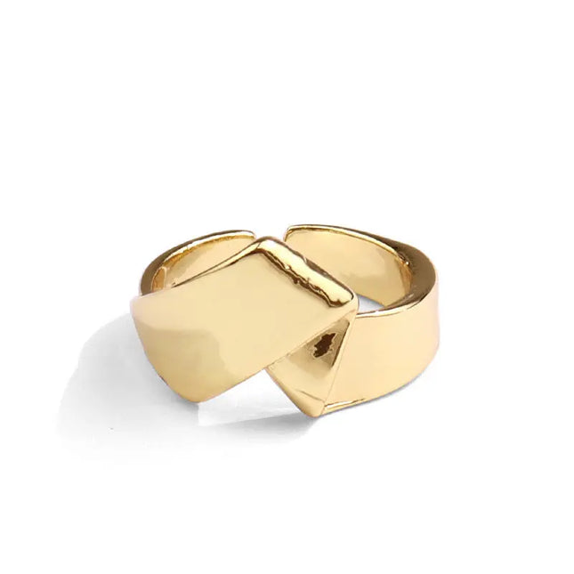 Minimal Irregular Gold Adjustable Ring null