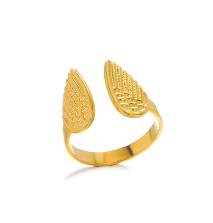 Stainless Steel Geometric Hollow Adjustable Ring null