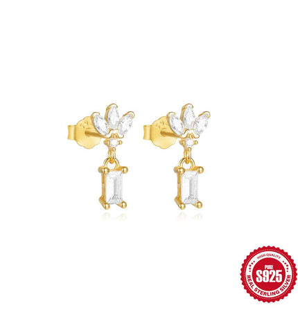 925 Silver Geometric Stud Earrings | Minimalist Wholesale Jewelry null