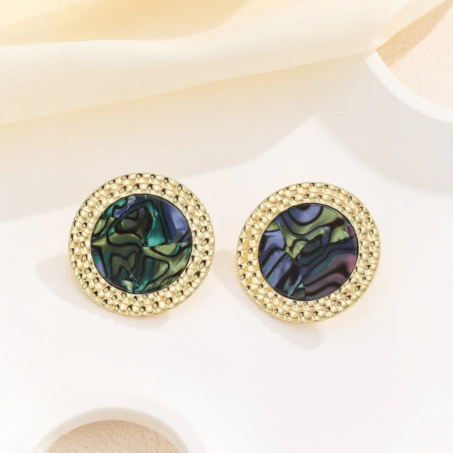 Jewelry Copper Plated Real Gold Inlaid Acrylic Earrings null