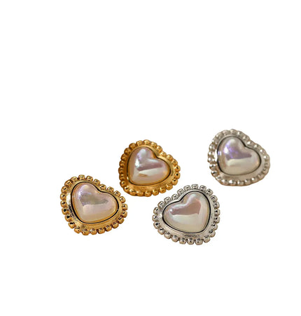 316 Stainless Steel Heart Stud Earrings | Waterproof Love Earrings Wholesale null
