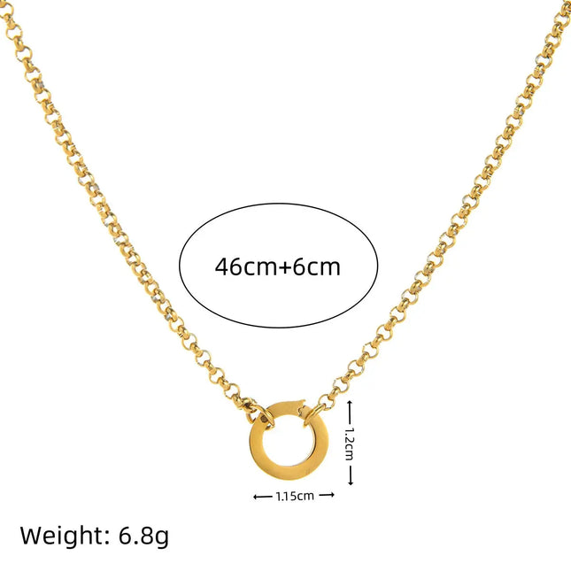 18K Gold Plated Stainless Steel DIY Chain Necklace null