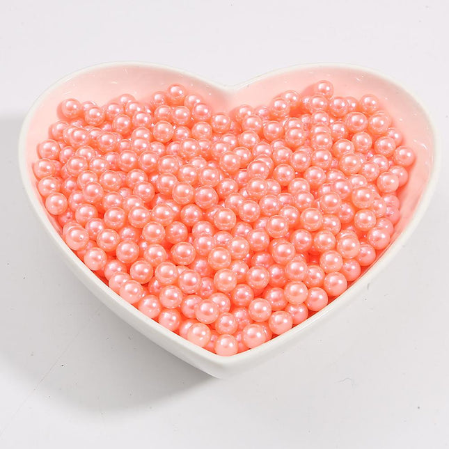 No Hole Round 3-10mm Imitation Pearl Loose Beads