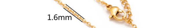 Stainless Steel 18K Gold Plated Chain Accessories – Base Chains for Personalized Jewelry null