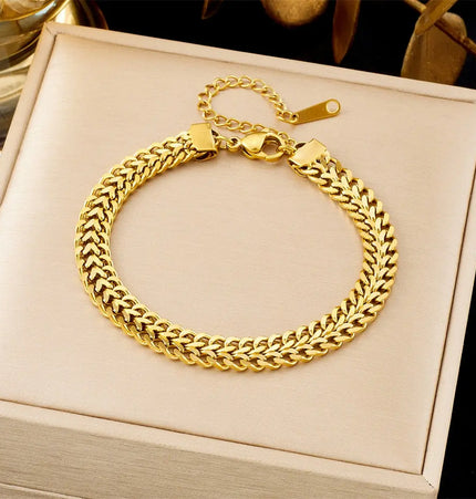 All-Matching Gold Fashion Bracelet – Titanium Steel Wholesale Jewelry null