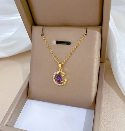 Blue Starry Sky Necklace null