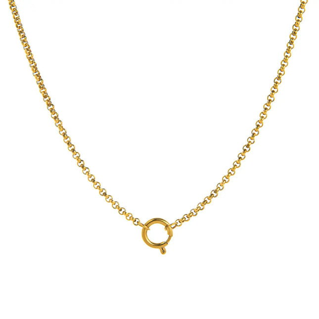 18K Gold Plated Stainless Steel DIY Chain Necklace null