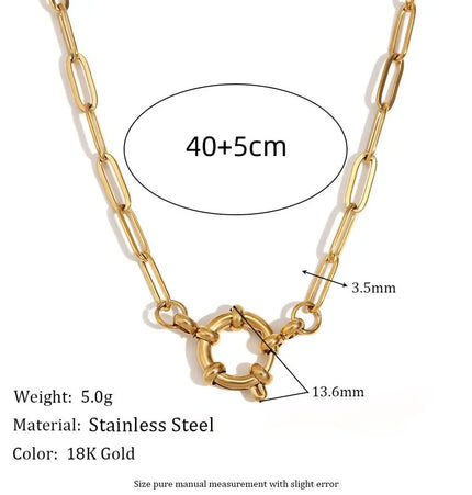 18K Gold Plated Stainless Steel DIY Chain Necklace null