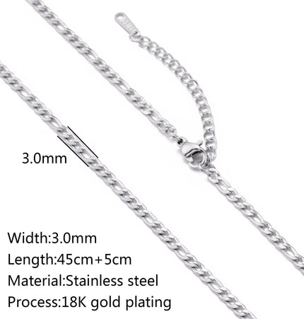 Stainless Steel 18K Gold Plated Chain Accessories – Base Chains for Personalized Jewelry null