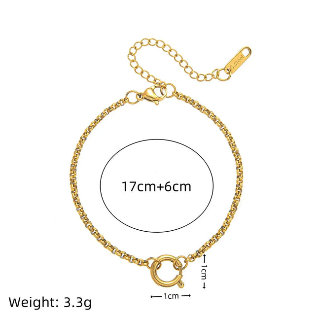 18K Gold Plated Stainless Steel DIY Chain Necklace null