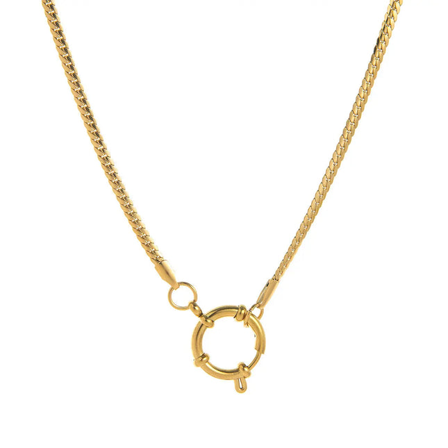 12 Birthstone Open Ring Pendant Necklace and Bracelet – Stainless Steel null