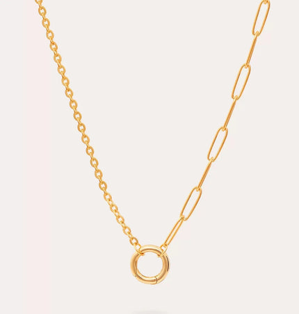 12 Birthstone Open Ring Pendant Necklace and Bracelet – Stainless Steel null