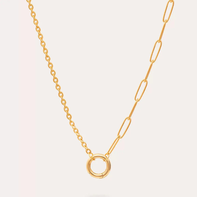 12 Birthstone Open Ring Pendant Necklace and Bracelet – Stainless Steel null