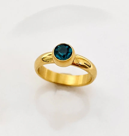 Minimalist Gold Stainless Steel Womens Ring null