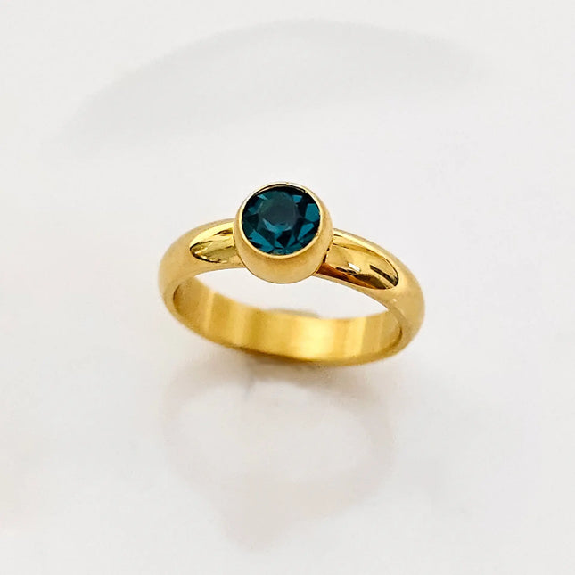 Minimalist Gold Stainless Steel Womens Ring null