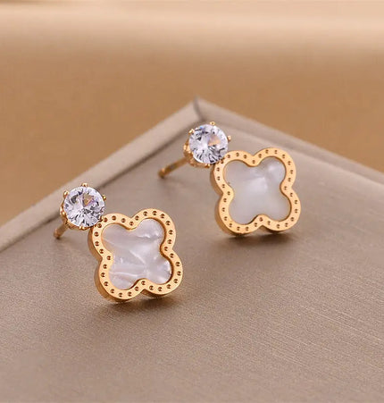 Titanium Steel No-Fading Geometric Earrings null