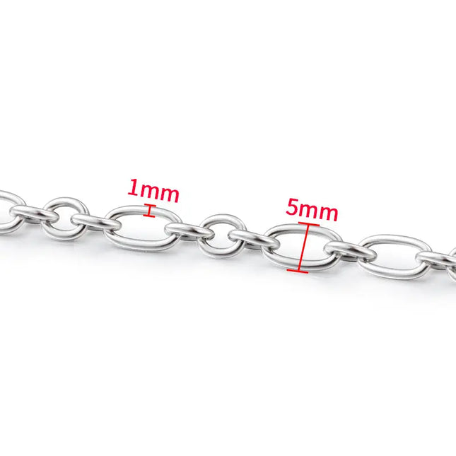 Titanium Steel Cross O-ring Chain Diy Necklace Bracelet null