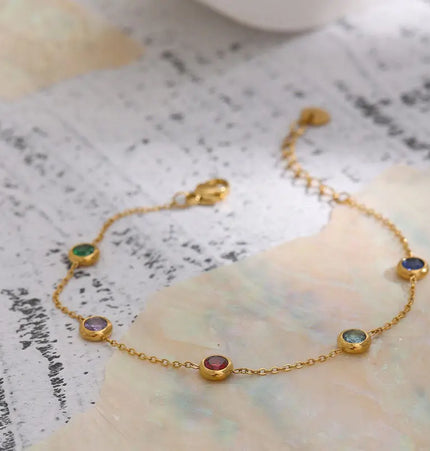 Five-Color Titanium Steel Bracelet null