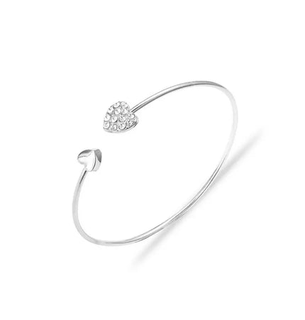 Jewelry Full Diamond Heart-shaped Love Bracelet Opening null