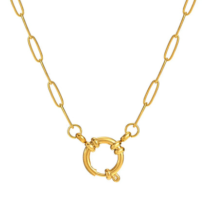 18K Gold Plated Stainless Steel DIY Chain Necklace null