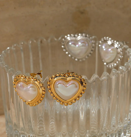 316 Stainless Steel Heart Stud Earrings | Waterproof Love Earrings Wholesale null