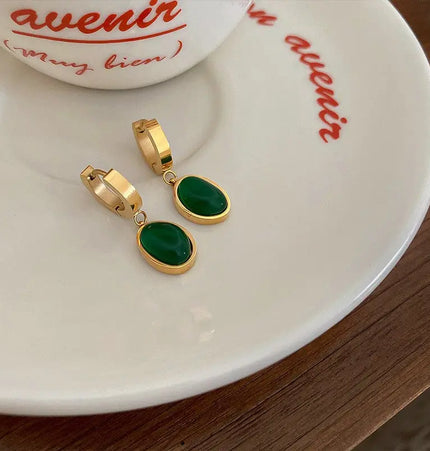 Titanium Steel No-Fading Geometric Earrings null