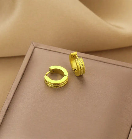 Titanium Steel No-Fading Geometric Earrings null