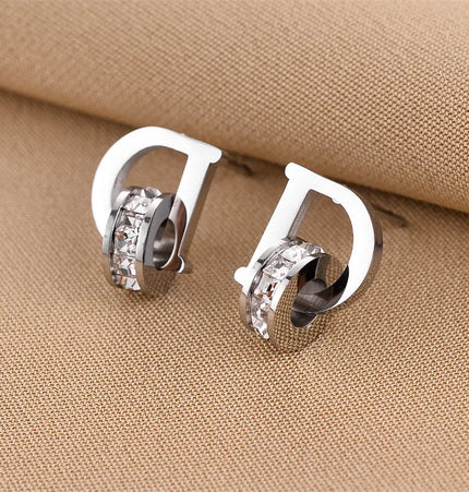 Titanium Steel No-Fading Geometric Earrings null