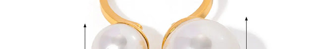Pearl Statement Ring – Gold Plated Stainless Steel null
