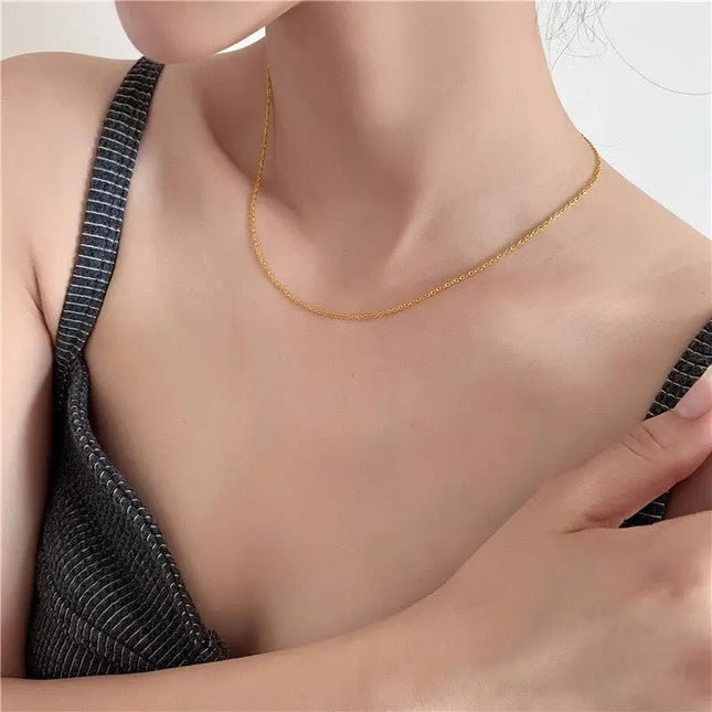 Layered Clavicle Necklace in Gold Finish null