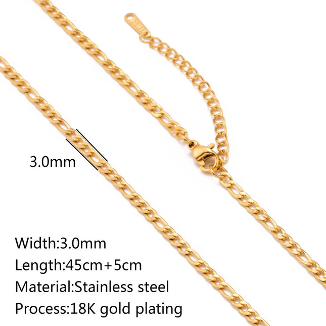 Stainless Steel 18K Gold Plated Chain Accessories – Base Chains for Personalized Jewelry null