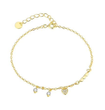 S925 Sterling Silver Heart Bracelet null