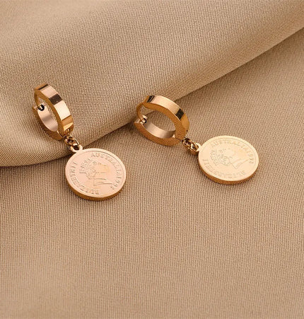 Titanium Steel No-Fading Geometric Earrings null