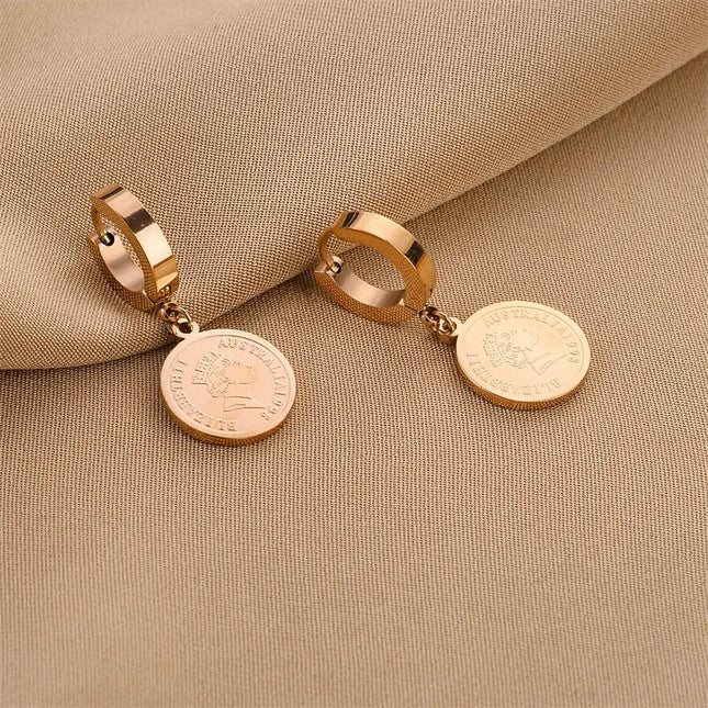 Titanium Steel No-Fading Geometric Earrings null