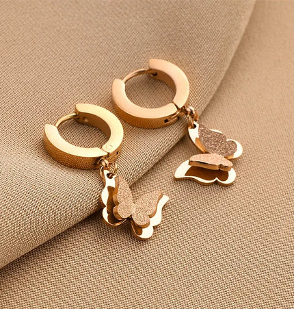 Titanium Steel No-Fading Geometric Earrings null