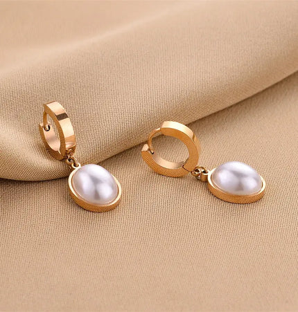 Titanium Steel No-Fading Geometric Earrings null