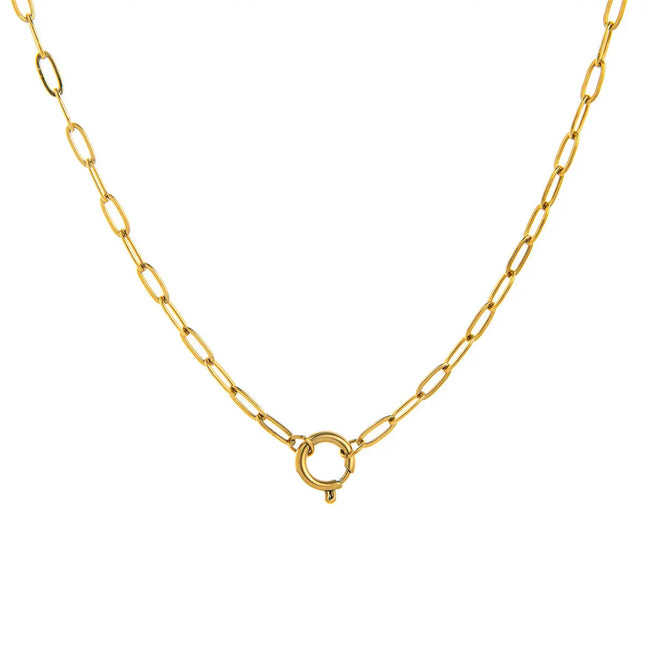 18K Gold Plated Stainless Steel DIY Chain Necklace null