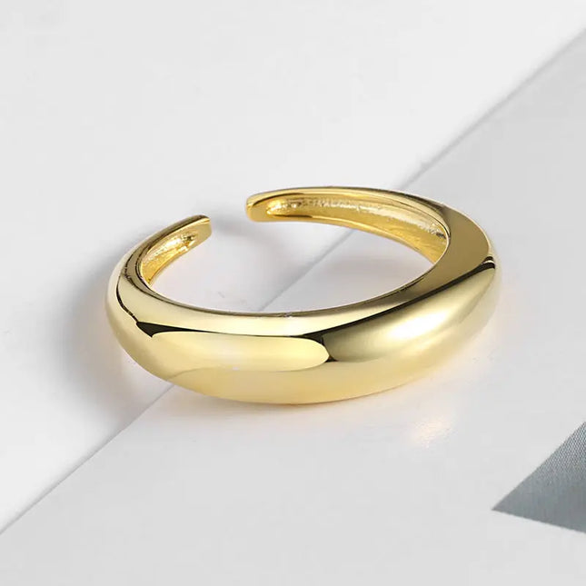 Minimal Irregular Gold Adjustable Ring null
