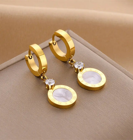 Titanium Steel No-Fading Geometric Earrings null