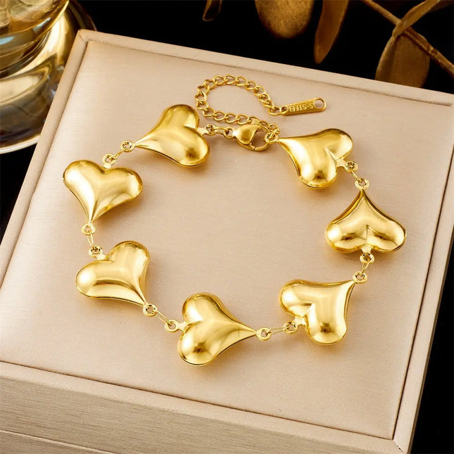 All-Matching Gold Fashion Bracelet – Titanium Steel Wholesale Jewelry null