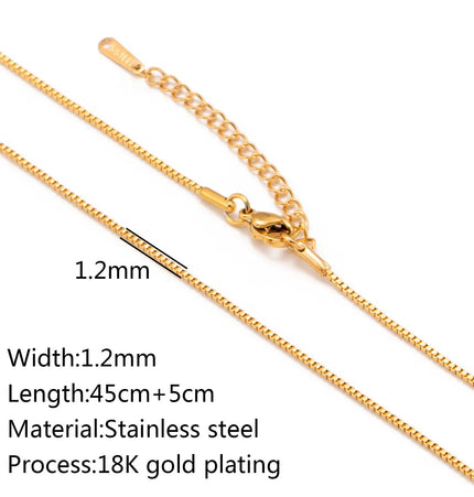 Stainless Steel 18K Gold Plated Chain Accessories – Base Chains for Personalized Jewelry null