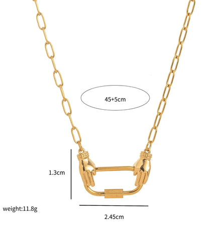 18K Gold Plated Stainless Steel DIY Chain Necklace null