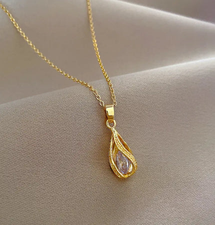 Rotating Water Drop Necklace null