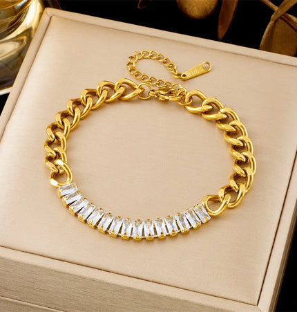 All-Matching Gold Fashion Bracelet – Titanium Steel Wholesale Jewelry null