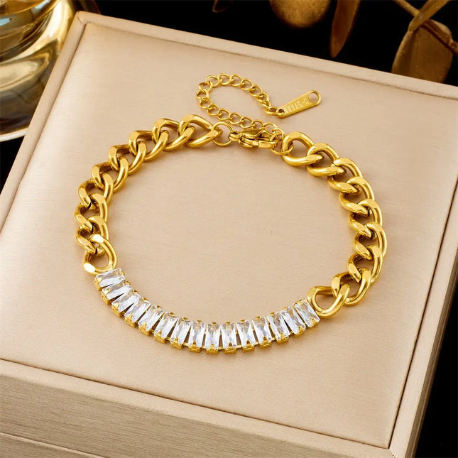 All-Matching Gold Fashion Bracelet – Titanium Steel Wholesale Jewelry null