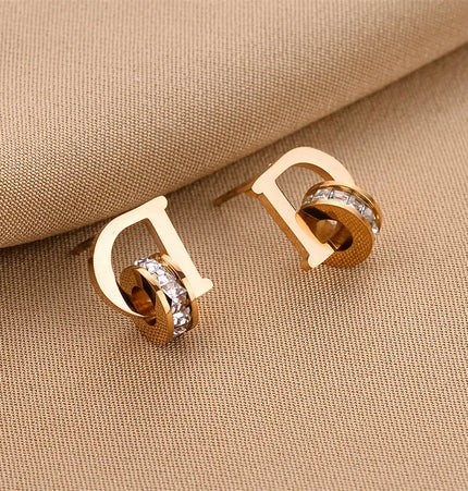 Titanium Steel No-Fading Geometric Earrings null