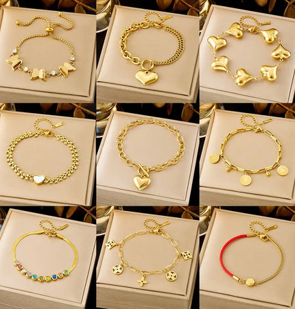 All-Matching Gold Fashion Bracelet – Titanium Steel Wholesale Jewelry null