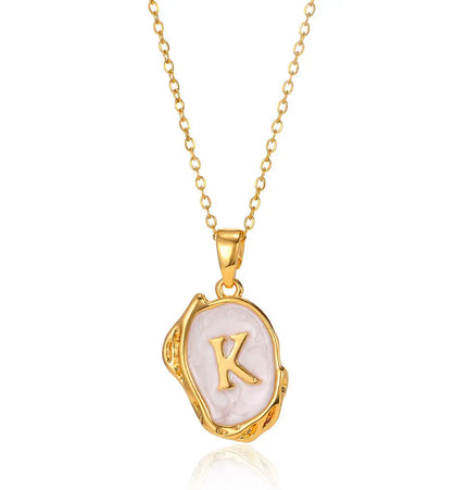 Minimalist Letter Pendant Necklace | Alphabet Wholesale Jewelry null